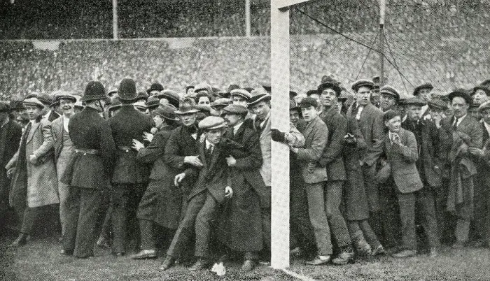 Framed Print : Crowd invading pitch, FA Cup Final, Wembley, 1923 Framed Print : Crowd invading pitch, FA Cup Final, Wembley, 1923