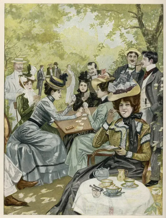 Framed Print : CROWD AT MARIENBAD / 1899 Framed Print : CROWD AT MARIENBAD / 1899
