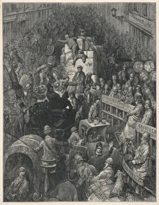 Framed Print : Crowded London Street Framed Print : Crowded London Street