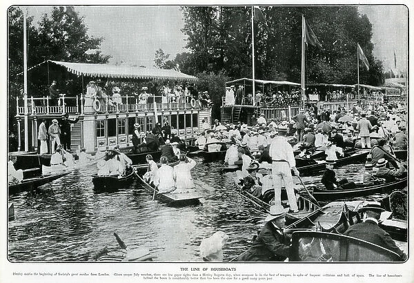 Crowded river during the Henley Regatta 1906