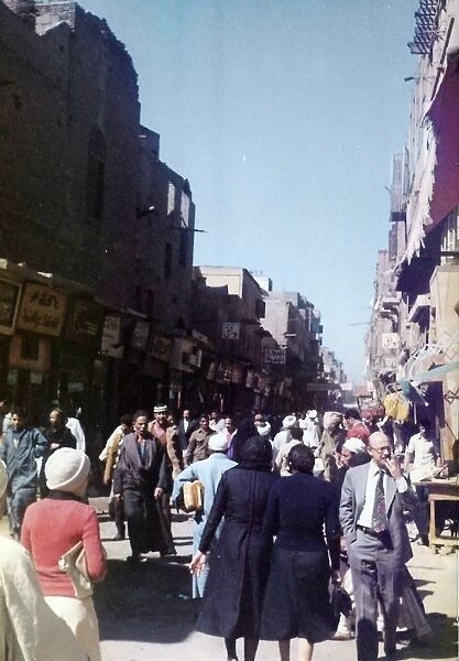 A crowded street in Cairo