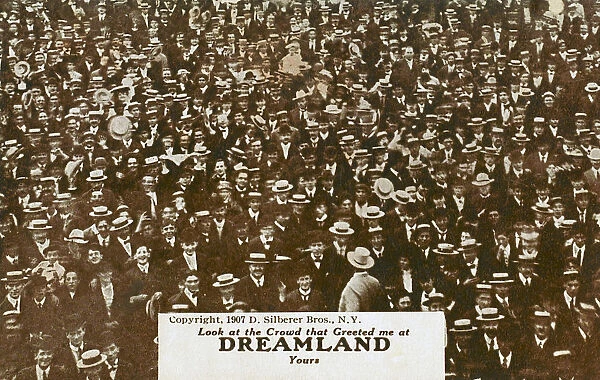 Crowds at Dreamland, Coney Island, New York, USA