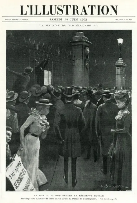 Framed Print : Crowds outside Buckingham Palace, London 1902 Framed Print : Crowds outside Buckingham Palace, London 1902