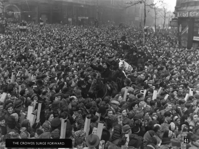 Framed Print : Crowds at the Royal Wedding 1947 Framed Print : Crowds at the Royal Wedding 1947