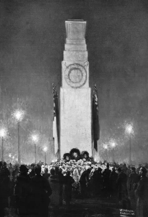 Framed Print : Crowds visiting the Cenotaph at night, November 1920 Framed Print : Crowds visiting the Cenotaph at night, November 1920