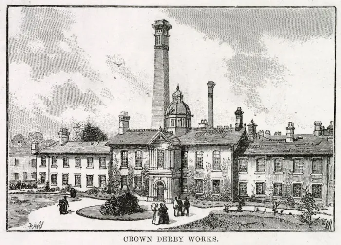 Framed Print : Crown Derby Works 1891 Framed Print : Crown Derby Works 1891