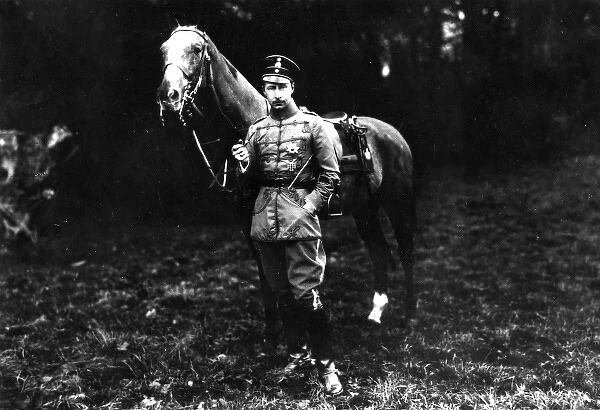 Crown Prince Wilhelm of Prussia with his horse