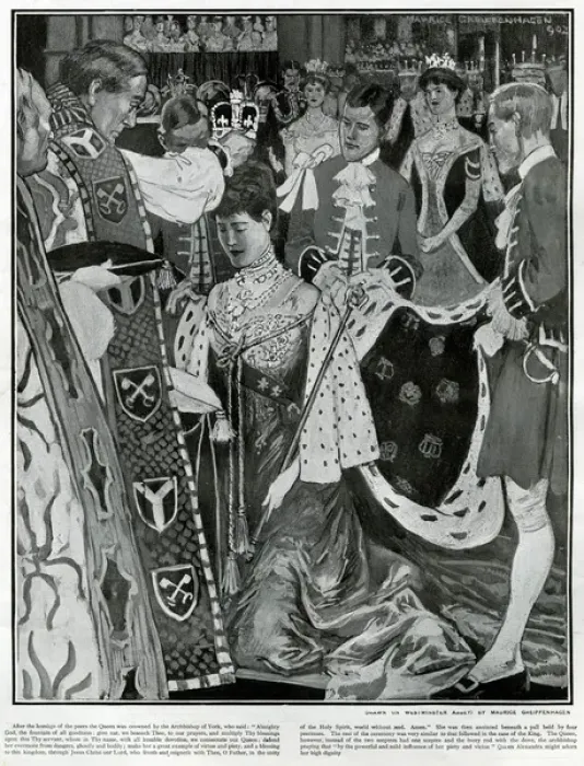 Framed Print : Crowning of Queen Alexandra Framed Print : Crowning of Queen Alexandra