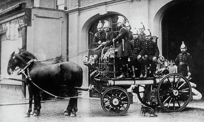 Framed Print : Croyden Fire Brigade in 1910 Framed Print : Croyden Fire Brigade in 1910