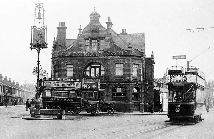 Framed Print : Croydon Red Deer Pub early 1900s Framed Print : Croydon Red Deer Pub early 1900s