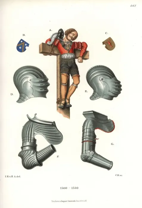 Framed Print : Crucified mercenary from Frankfurt Cathedral, 16th century Framed Print : Crucified mercenary from Frankfurt Cathedral, 16th century