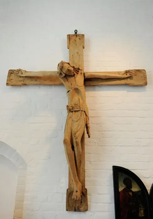 Framed Print : Crucifix. C. 1350. Elmelunde Church, Denmark Framed Print : Crucifix. C. 1350. Elmelunde Church, Denmark