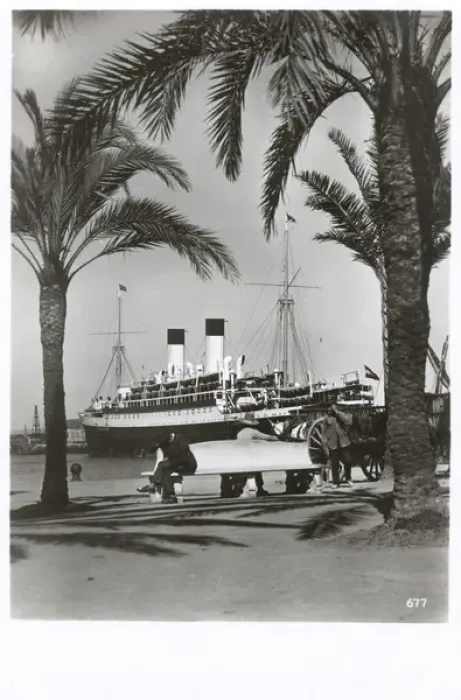 Framed Print : Cruise ship of the Hamburg South America Line Framed Print : Cruise ship of the Hamburg South America Line