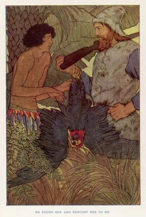 Framed Print : CRUSOE & DEAD PARRROT