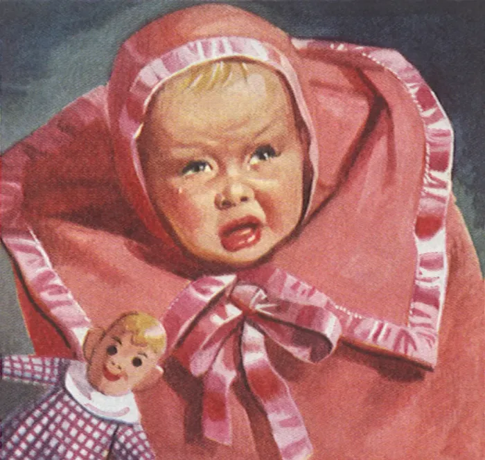 Framed Print : Crying for Dolly Date: 1948 Framed Print : Crying for Dolly Date: 1948
