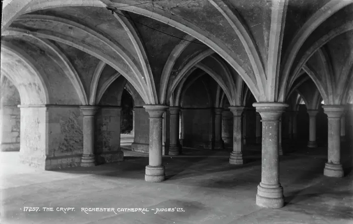 Framed Print : The Crypt of Rochester Cathedral