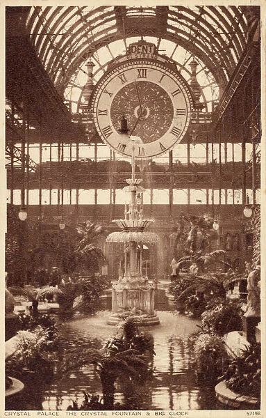 Crystal Fountain and Big Clock, Crystal Palace, South London