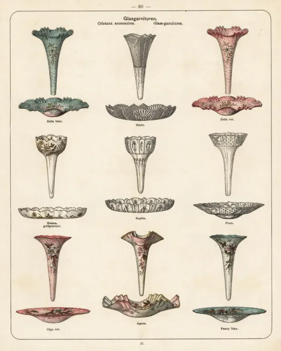 Framed Print : Crystal garnitures and dishes Framed Print : Crystal garnitures and dishes