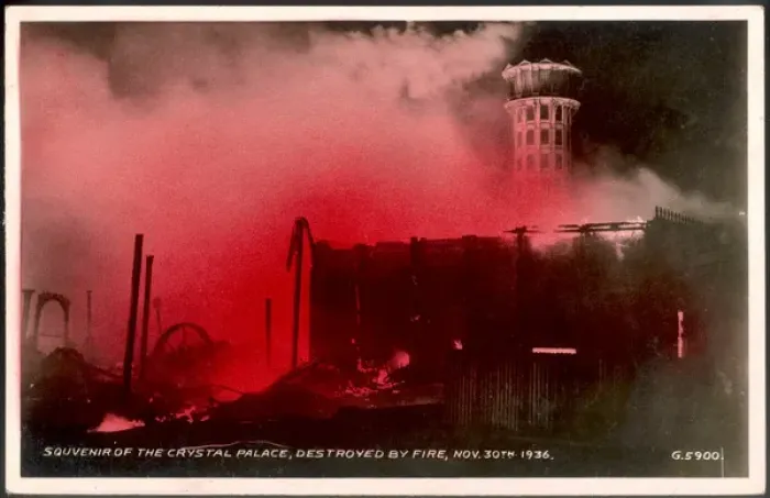 Framed Print : Crystal Palace Burns Framed Print : Crystal Palace Burns