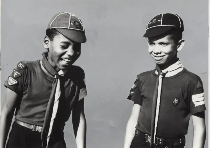 Framed Print : Two cub scouts from British Guyana, South America Framed Print : Two cub scouts from British Guyana, South America