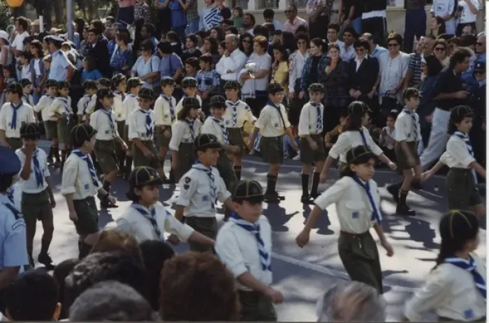 Framed Print : Cub Scouts on parade in Cyprus Framed Print : Cub Scouts on parade in Cyprus