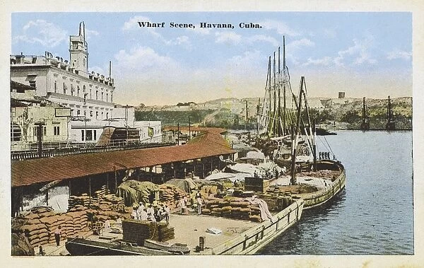 Cuba - Havana - Wharf Scene in the harbour