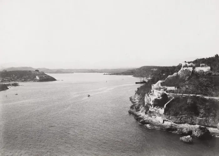 Framed Print : Cuba: Santiago harbour from Morro Castle Framed Print : Cuba: Santiago harbour from Morro Castle