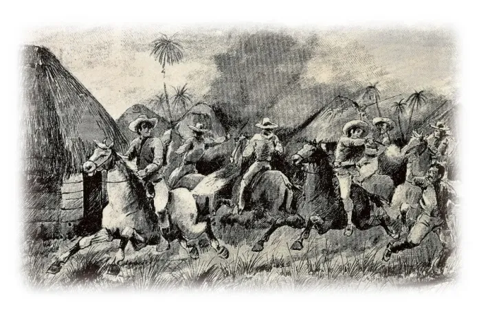 Framed Print : Cuba. War of independence (1868-1898). Fire Framed Print : Cuba. War of independence (1868-1898). Fire