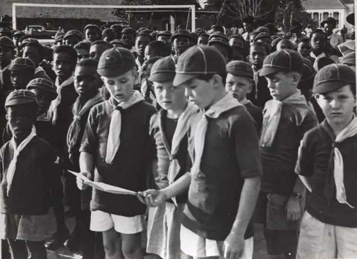 Framed Print : Cubs singing at Scouts Own Service in Ghana, West Africa Framed Print : Cubs singing at Scouts Own Service in Ghana, West Africa