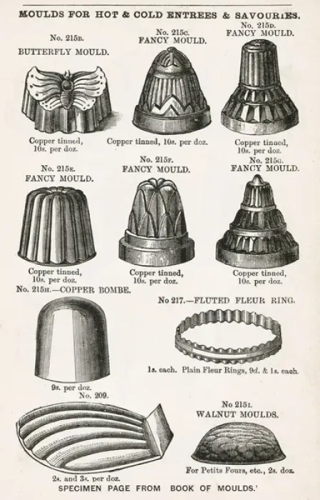 Framed Print : Culinary moulds 1887 Framed Print : Culinary moulds 1887