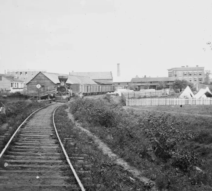 Framed Print : Culpeper Court House, Va. Freight train on Orange and Alexan Framed Print : Culpeper Court House, Va. Freight train on Orange and Alexan