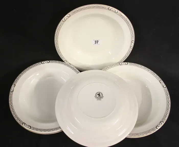Framed Print : Cunard Line, four Booths soup bowls Framed Print : Cunard Line, four Booths soup bowls