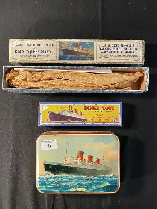 Framed Print : Cunard Line, Queen Mary - three items Framed Print : Cunard Line, Queen Mary - three items