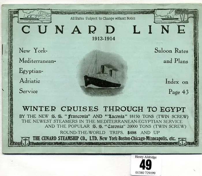 Framed Print : Cunard Line, Winter Cruises, brochure cover design Framed Print : Cunard Line, Winter Cruises, brochure cover design