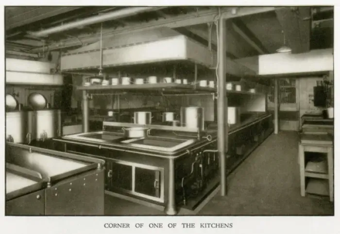 Framed Print : The Cunard Liner RMS Mauretania - Kitchen Corner Framed Print : The Cunard Liner RMS Mauretania - Kitchen Corner