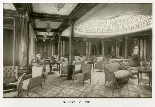 The Cunard Liner RMS Mauretania - Saloon Lounge