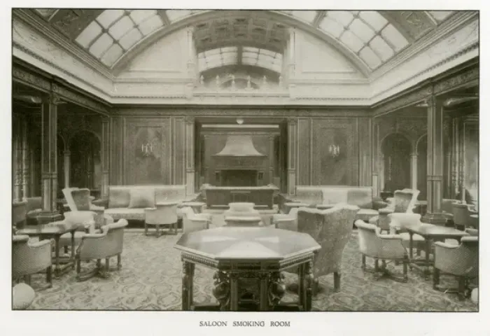 Framed Print : The Cunard Liner RMS Mauretania - Saloon Smoking Room Framed Print : The Cunard Liner RMS Mauretania - Saloon Smoking Room