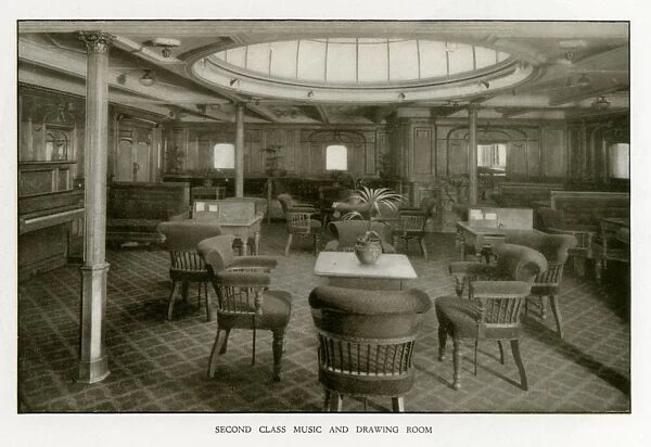 The Cunard Liner RMS Mauretania - Second Class Music Room