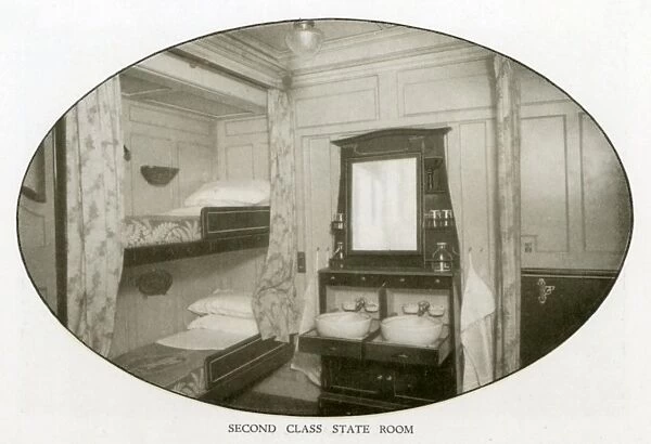 The Cunard Liner RMS Mauretania - Second Class State Room