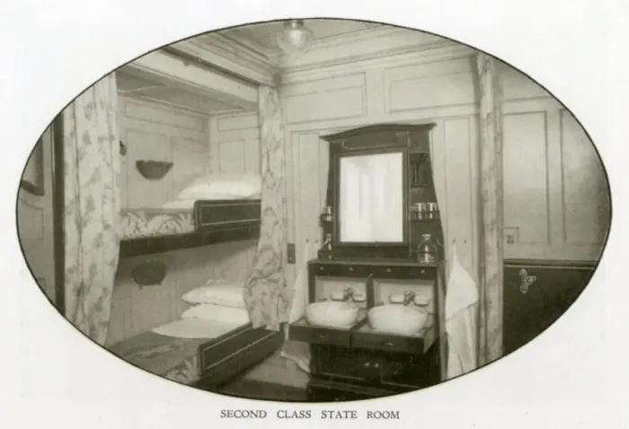 Framed Print : The Cunard Liner RMS Mauretania - Second Class State Room Framed Print : The Cunard Liner RMS Mauretania - Second Class State Room