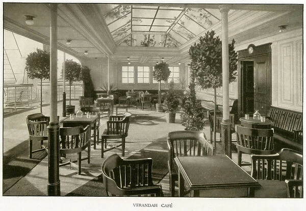 The Cunard Liner RMS Mauretania - Verandah Cafe