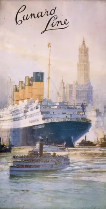 Framed Print : Cunard poster Framed Print : Cunard poster