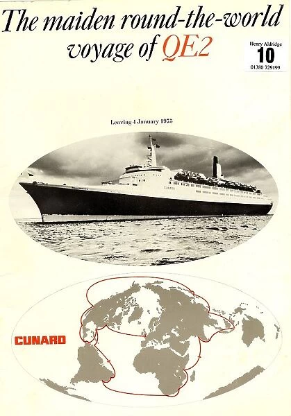 Cunard QE2 maiden round the world voyage brochure