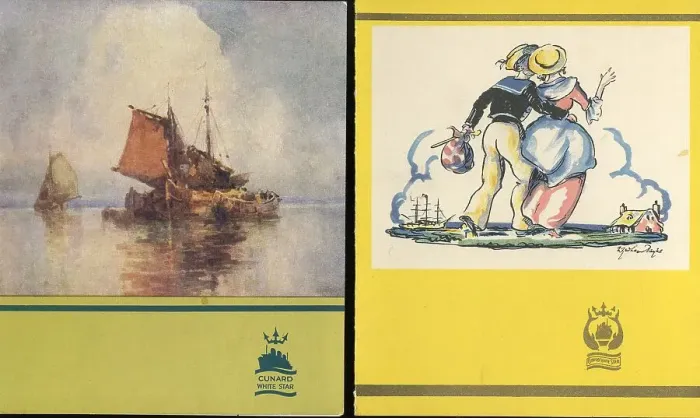 Framed Print : Cunard White Star - two brochures Framed Print : Cunard White Star - two brochures