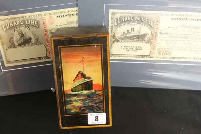 Framed Print : Cunard and White Star Line - three items Framed Print : Cunard and White Star Line - three items