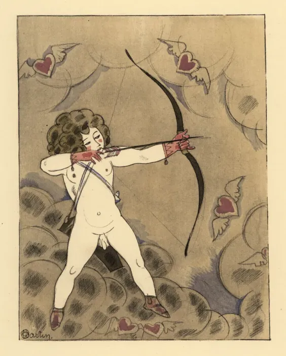 Framed Print : Cupid with bow and arrow aiming at the distance Framed Print : Cupid with bow and arrow aiming at the distance