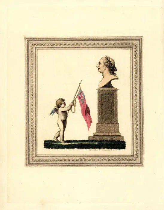 Framed Print : Cupid presenting the colours before the King Framed Print : Cupid presenting the colours before the King