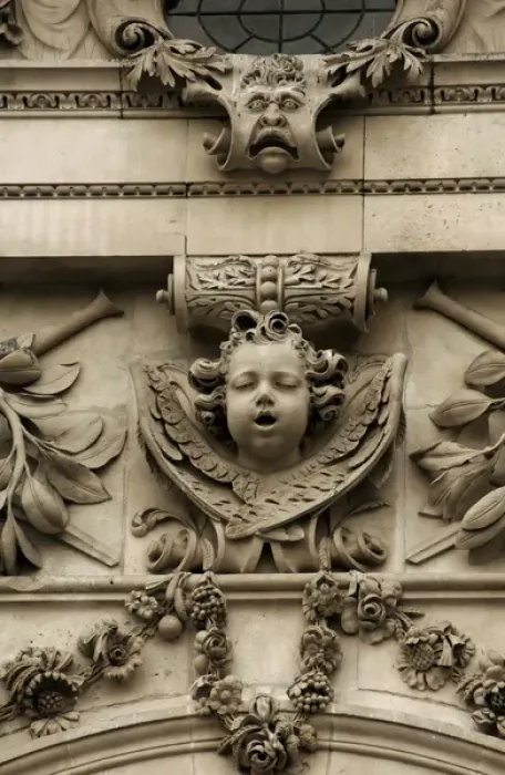 Framed Print : Cupid. Relief on the facade of the of St. Pauls Cathedral Framed Print : Cupid. Relief on the facade of the of St. Pauls Cathedral