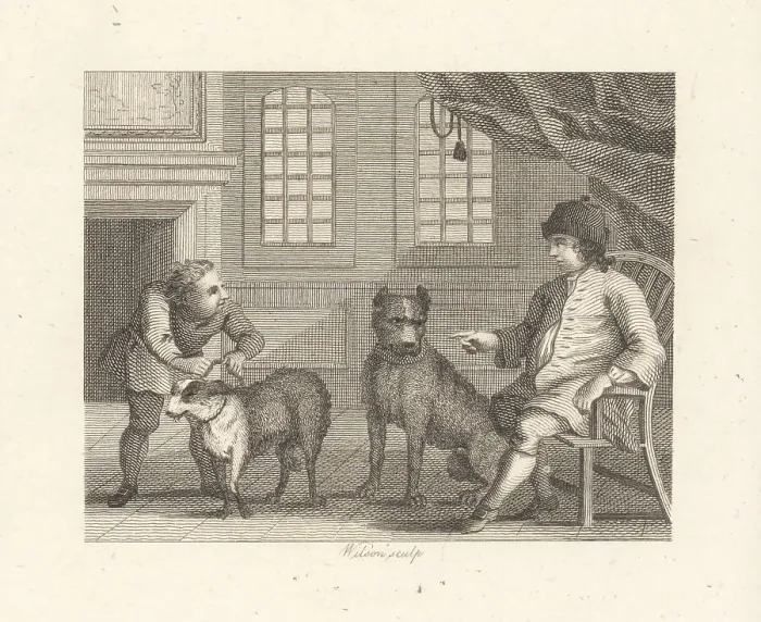 Framed Print : The Cur and the Mastiff Framed Print : The Cur and the Mastiff
