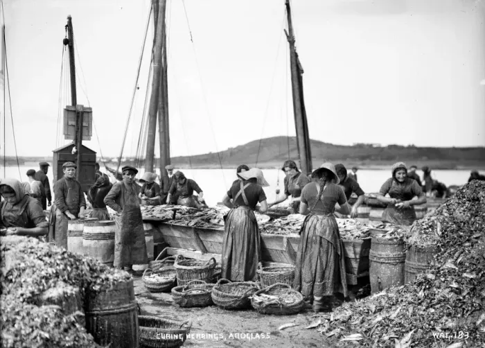 Framed Print : Curing Herrings, Ardglass Framed Print : Curing Herrings, Ardglass